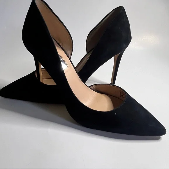 INC International Concepts Kenjay Black Suede Heels Size 8 - Picture 6 of 6